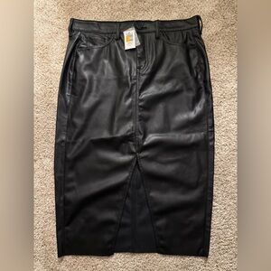 Torrid: Black Faux Leather Pencil